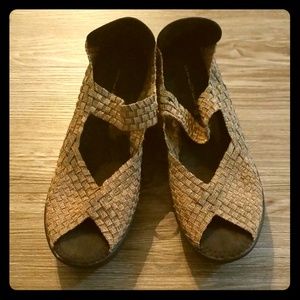 Women's Weave Wedge Open-toe Sandals
